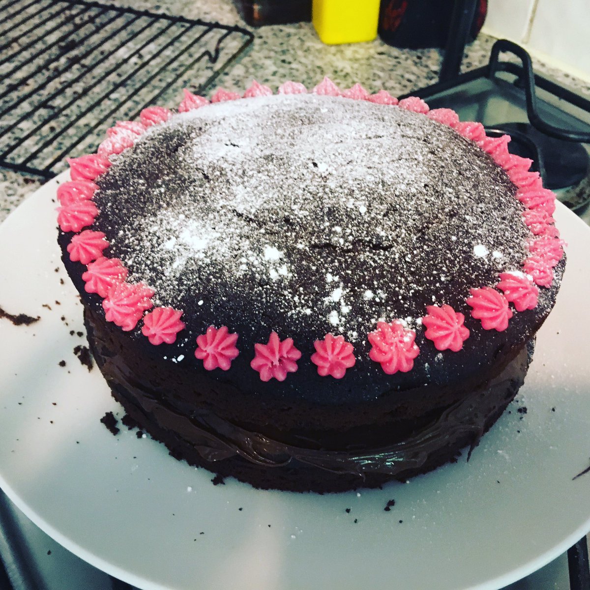 ConstableLouise's tweet photo. My little girl has been baking so much for us over the last couple of weeks. So thought I would make her this today to say thank you. Chocolate Nutella cake 🙂 stay at home peeps https://t.co/0pb7njhCwB