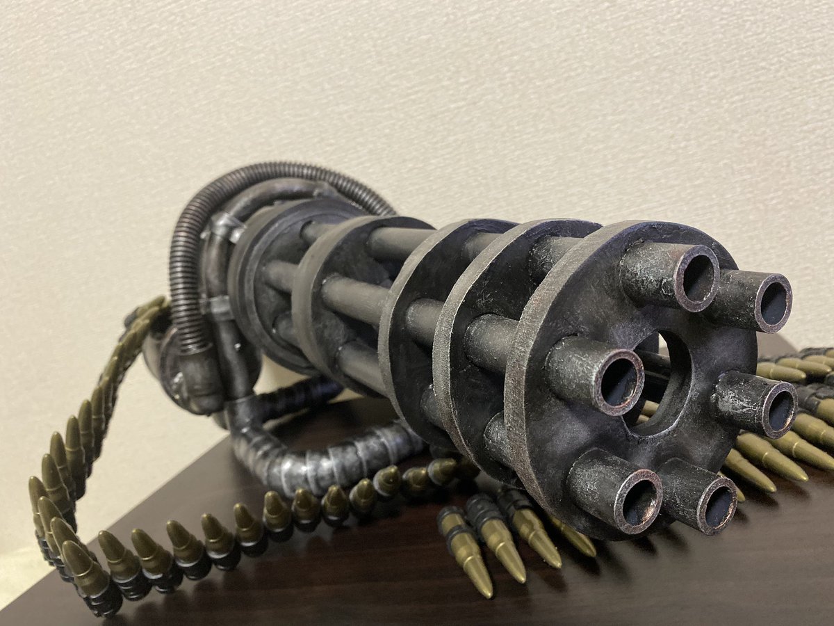 まめた Twitter પર 創作ガトリング砲完成 腕を通して構えられます Gwで何か武器作りたいと思って作ってみました٩ W و 創作スチームパンク サイパーパンクで使用予定 主な材料は塩ビパイプ コスプレボード 塗装はドライブラシ塗装 エアブラシ まめた Twitter પર 創作ガトリング砲完成 腕を通して構えられます Gwで何か武器作りたいと思って作ってみました٩ W و 創作スチームパンク サイパーパンクで使用予定 主な材料は塩ビパイプ コスプレボード 塗装はドライブラシ塗装 エアブラシ