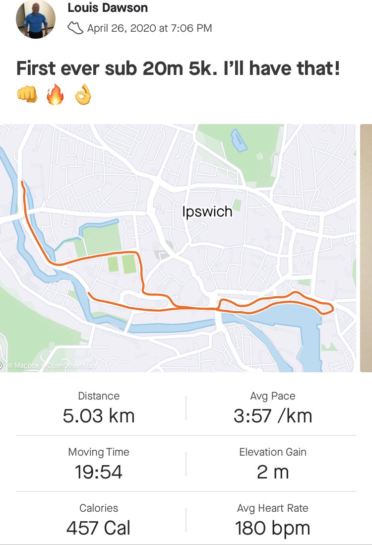 Louieblue's tweet photo. So my recent 5k time is pretty much the same as the fittest/fastest team in the SIL. As a 44 year old referee I’ll take that, and nice to represent my team well @SFAReferees 😉 Great to see many working hard to stay fit! 👌 #keepupwithplayref #fightthelockdown https://t.co/LhwHeMCsew