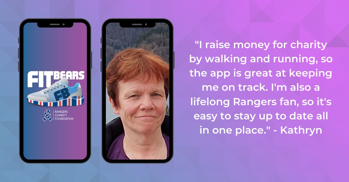 RFC_Charity's tweet photo. 👏 Congratulations to Kathryn Bryce, who is April's Fit Bears app winner!
Kathryn was able to maintain 7,000 steps or more each day last month - amazing effort! 💪
Well done to all our app users who are staying fit from home! #RangersFamily 👟📱 https://t.co/xlt0FdL7Y1
