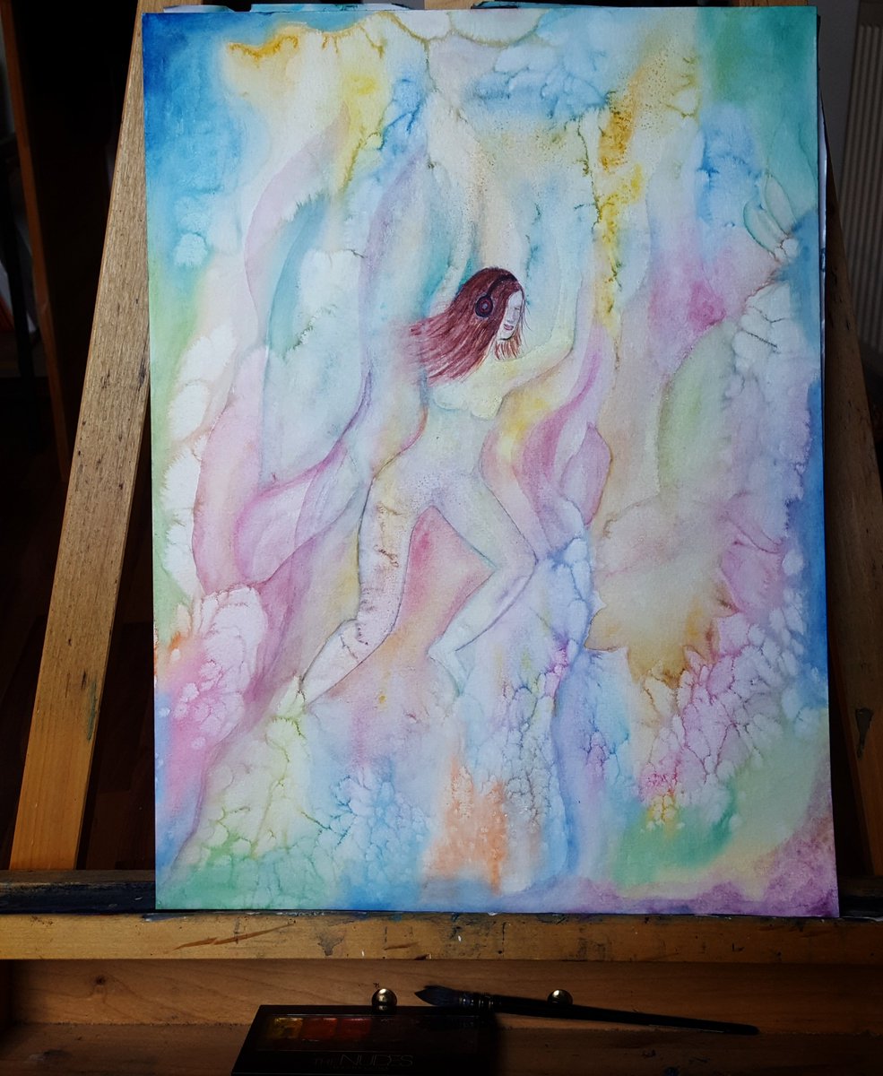maja_sonntag's tweet photo. #watercolor #watercolorpainting #aquarelle #aquarellepainting #colors #experimentalart #experimental #abstract #abstractart #abibidenise #art #light #feelings #socialdistancing #socialfistance #intimesofcorona #dancing #dancingwithmyself #dancingalone #socialdistdancing https://t.co/zM1qSL8so6
