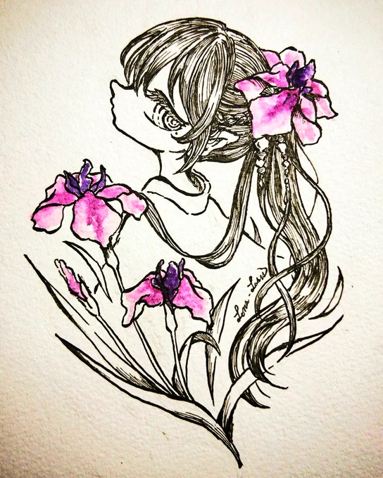 魔除けの菖蒲髪
#子どもの日 
#菖蒲の節句 
#端午の節句 