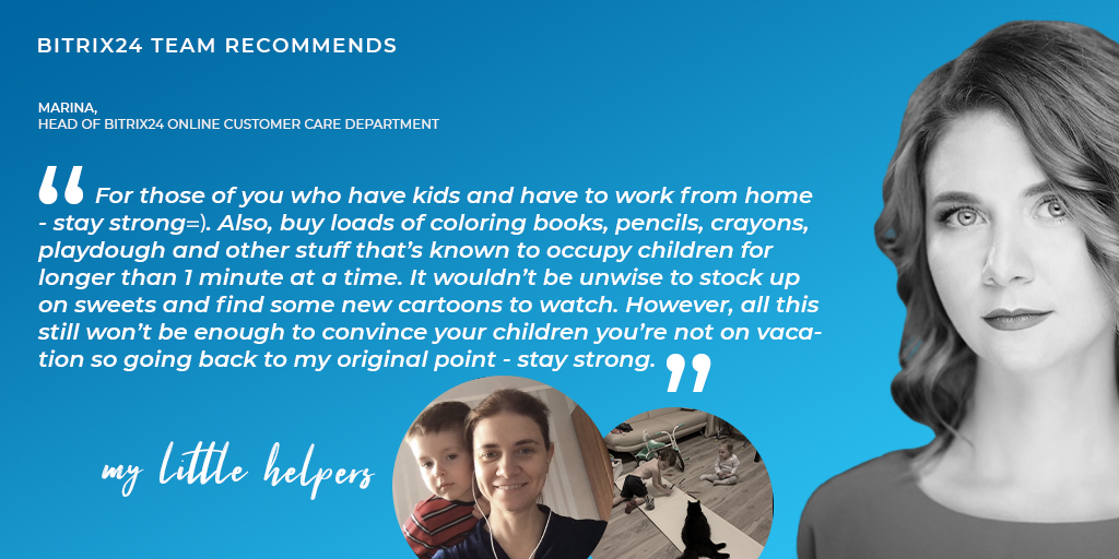 bitrix24's tweet photo. Bitrix24 Team Recommends

Bitrix24 team working from home tip #6 to help you stay productive.

#bitrix24 #StayHome #StayAtHome #productivity #remotework #stayproductive #staypositive  #workingfromhometip https://t.co/gWH7Sphny9