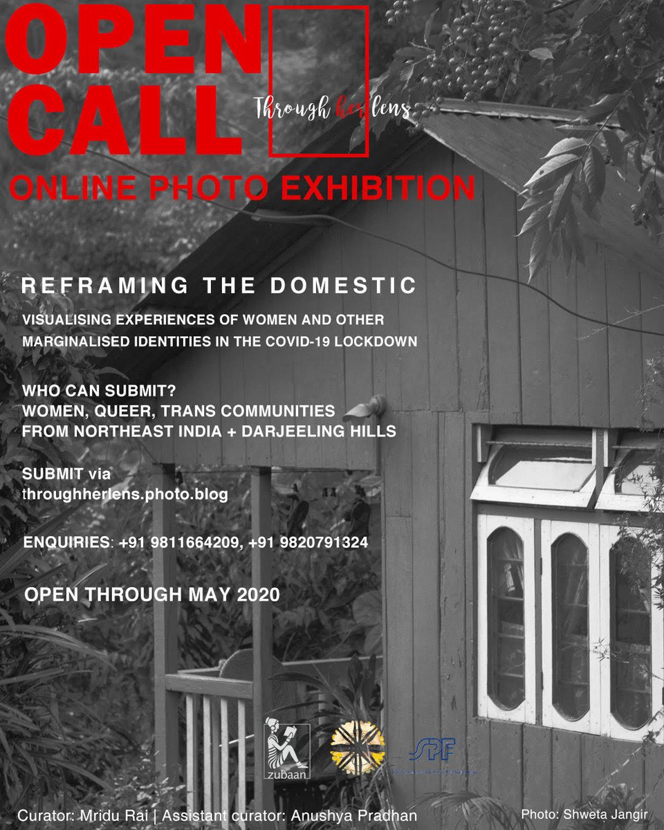 ZubaanBooks's tweet photo. Through Her Lens–Reframing the Domestic aims to create a visual archive documenting the experiences of marginalised identities within the domestic space during the COVID-19 crisis in the 8 Northeastern states and the Darjeeling hills areas. Apply here: https://t.co/zLvUfawAbF https://t.co/omWOX5mtjN