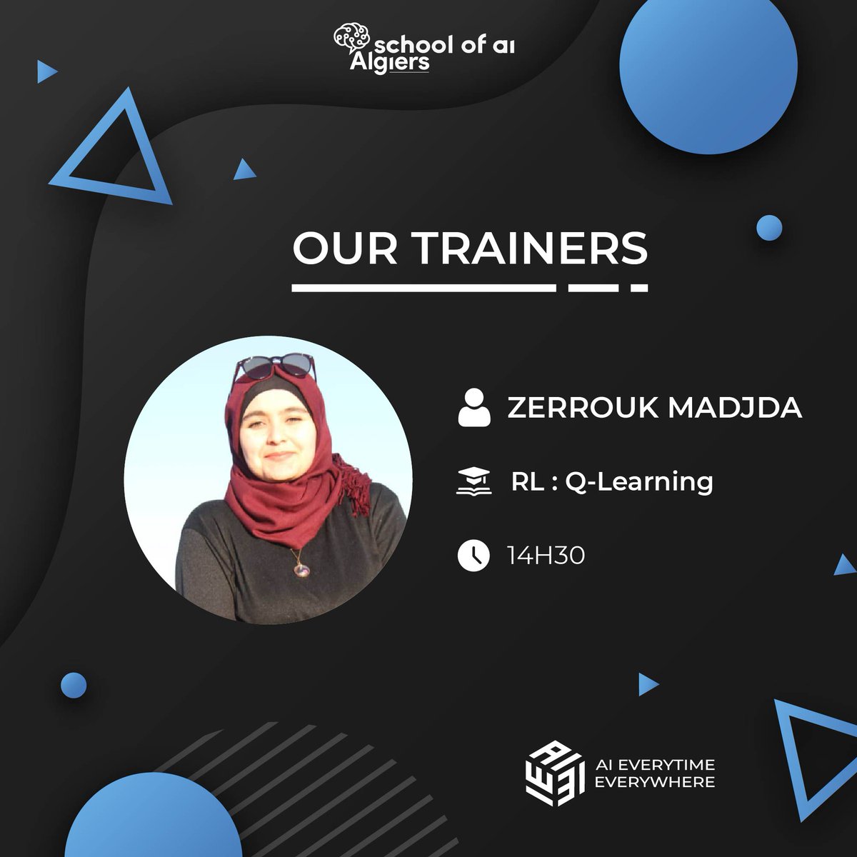 SoAIAlgiers's tweet photo. Hello Wizards!,
Less than 2h⌛ to start our amazing QL Workshop.
If you are interested and want to know more about it🧐, Make sure to don't miss this opportunity.
Join us at 2:30pm on https://t.co/m0R7SgOMgH
We count on you 💪 💯
#schoolOfA #AI2E #WEEK_5_2 #RL_QL #StayHome https://t.co/dH3NoiMuep