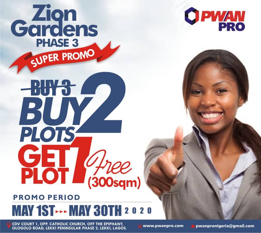 pwanpro's tweet photo. ZION GARDENS PHASE 3 !!*
*SUPER PROMO*
BUY 2 PLOTS OF 600sqm and Get 1 PLOT FREE (300sqm)
*LOCATION:* Coastal Road Leading to VI, Eleko, Ibeju Lekki
*TITLE:* Excision
*PRICE*
N3M ----------600 SQM
N1.5M -------300 SQM
N2.250M----450 SQM
#pwanpro #ziongardens #investment https://t.co/fBNmaXMIdc
