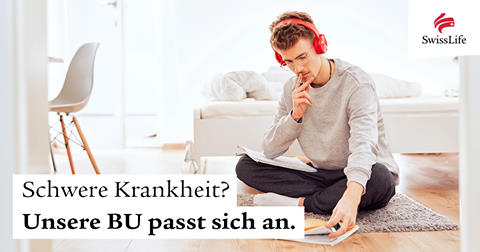swisslife_de's tweet photo. Wenn Ihr Leben aus gesundheitlichen Gründen aus dem Takt gerät, ist die #SwissLife-#BU da. 🙋♂️ Im Falle einer schweren Diagnose, erhalten Sie sofort #Akuthilfe über 12 Monate. Zeit genug, damit Sie in Ruhe Ihre #Berufsunfähigkeitsrente beantragen können. ✍https://t.co/8gxcbtWm0u https://t.co/ixbt4GXZMj