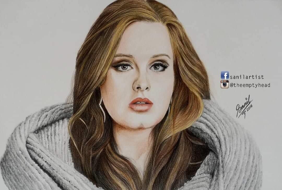 Happy birthday to popular British singer & songwriter Adele ! Art by. Sanil Chitrakar 