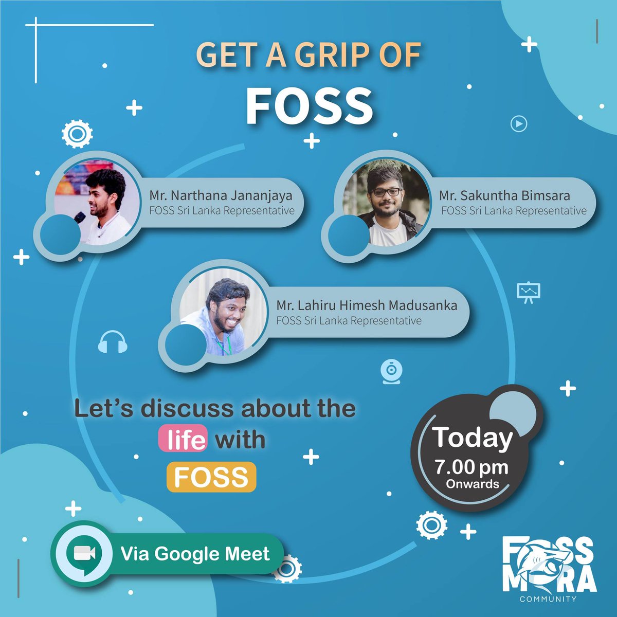 foss_lk's tweet photo. The day you've been waiting for has finally arrived !

Join us today at 7 pm via Google meet to get to know everything about FOSS and the life changing experience that you're bound to have

https://t.co/9M7NRFFfcc

#FOSSMora
#UoM
#FossLK
#MozillaLK

@narthanaj @sdglhm @Saku_rush https://t.co/wGdXHMIFun
