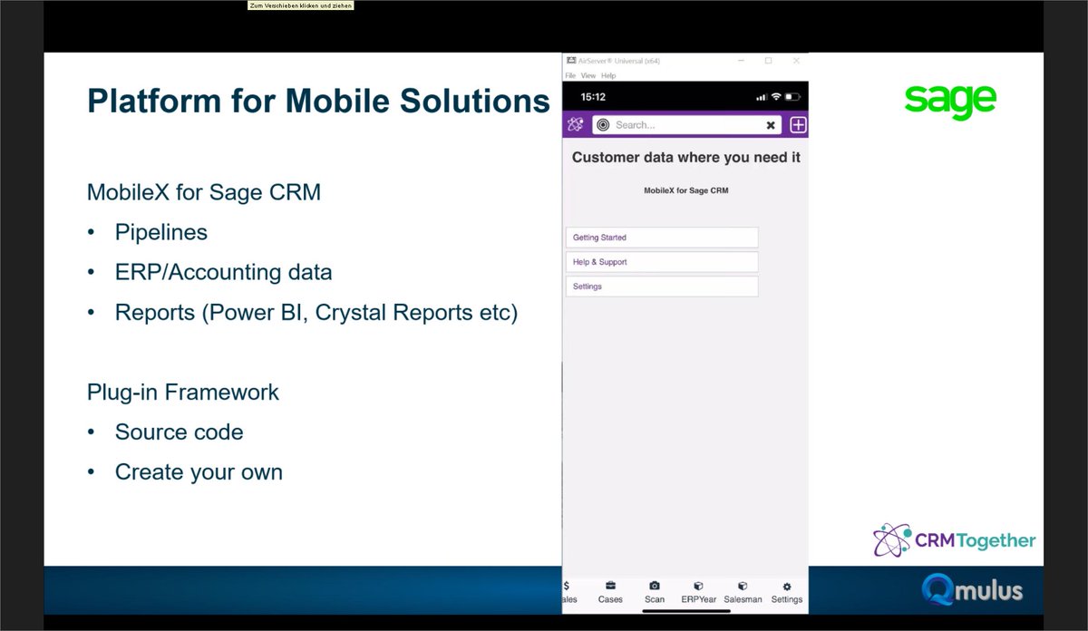 MobileX brings #SageCRM to your smartphone. Thanks <a href="/CRMTogether/">CRM Together</a> #sagecrmsummit2020