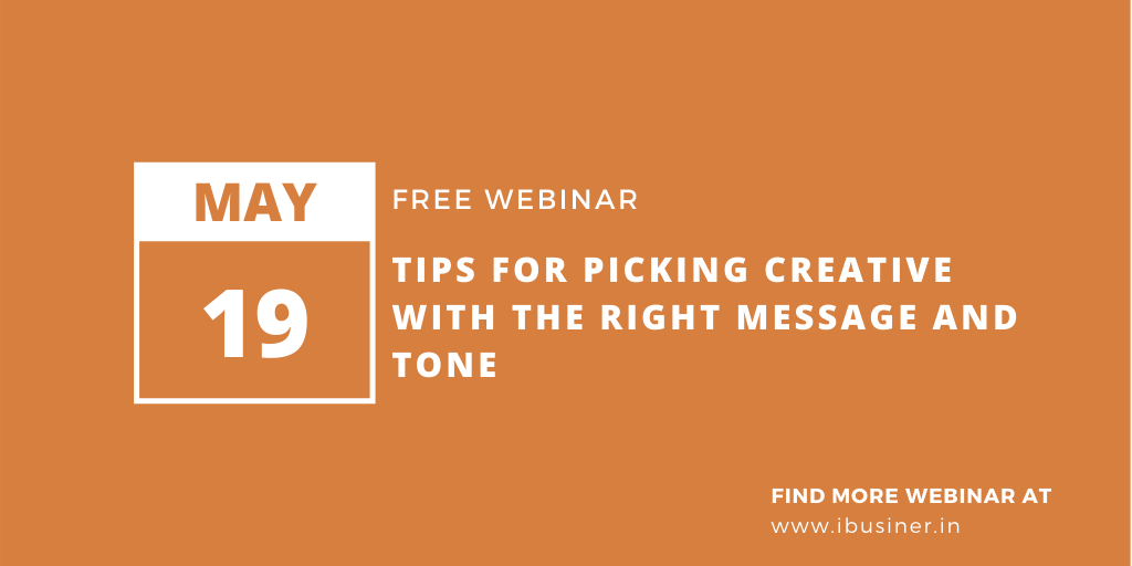 Ibusiner's tweet photo. Tips for picking creative with the right message and tone
Join Now https://t.co/LpdfABfJR9

#webinar #freewebinar #audiance #marketingcampaign https://t.co/y0hFgHYlSc