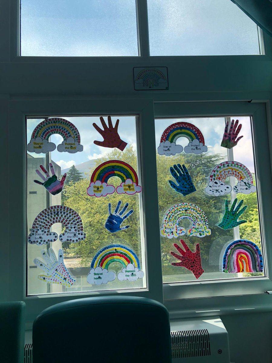 NOFRehab's tweet photo. Brightening up the ward with patients arts and crafts 🌈 🖐️ @MacklinCaroline @Miazmiazlg https://t.co/wgFleOS78t