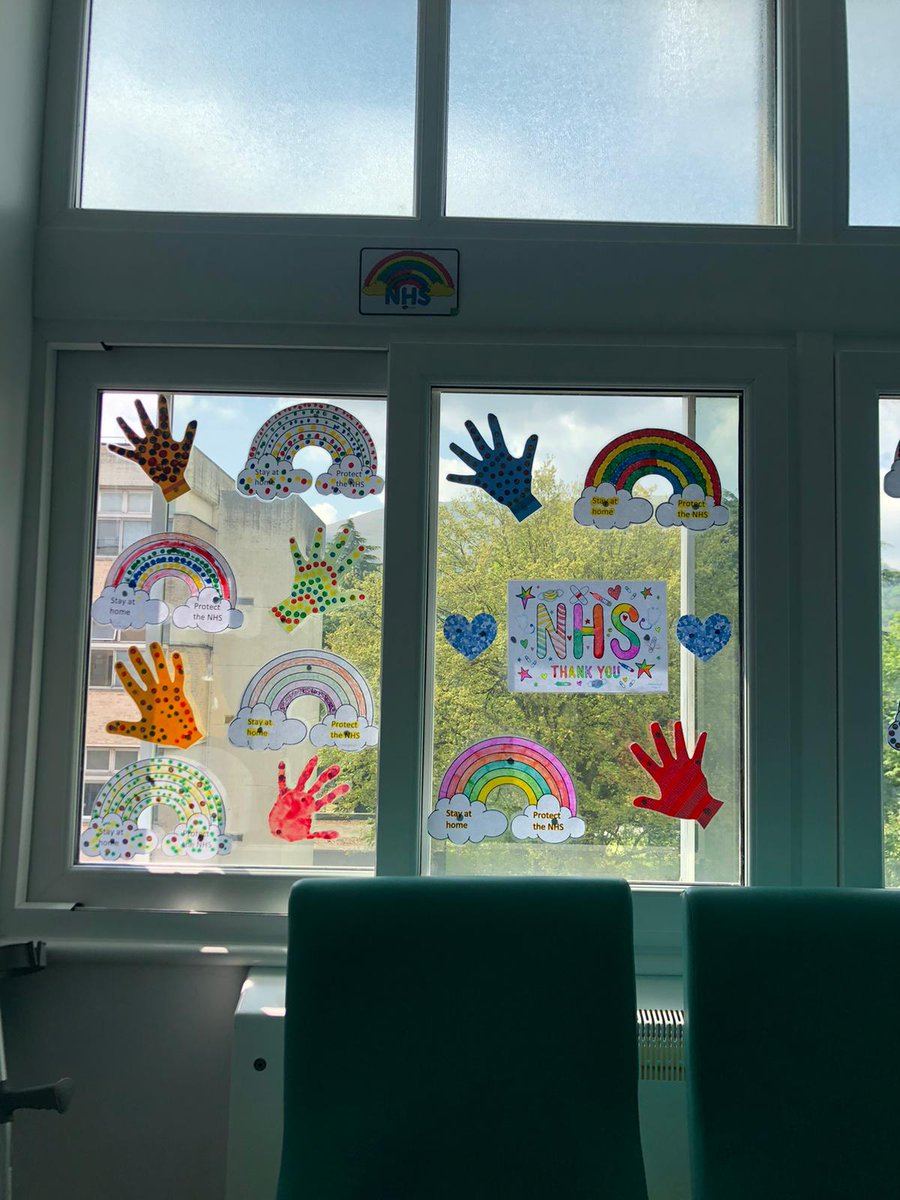 NOFRehab's tweet photo. Brightening up the ward with patients arts and crafts 🌈 🖐️ @MacklinCaroline @Miazmiazlg https://t.co/wgFleOS78t