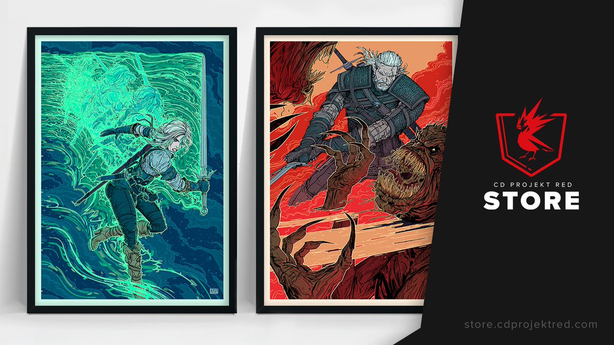 CDPROJEKTRED's tweet photo. Would you rather have two swords to fight off monsters or the ability to travel between times and places? Maybe our new posters can help you decide! Now available in 🇪🇺 #CDPRstore!
 
Ciri: https://t.co/KBa1A9Fwf9 
Geralt: https://t.co/akWnz34f02 https://t.co/4cxo5j3h5w