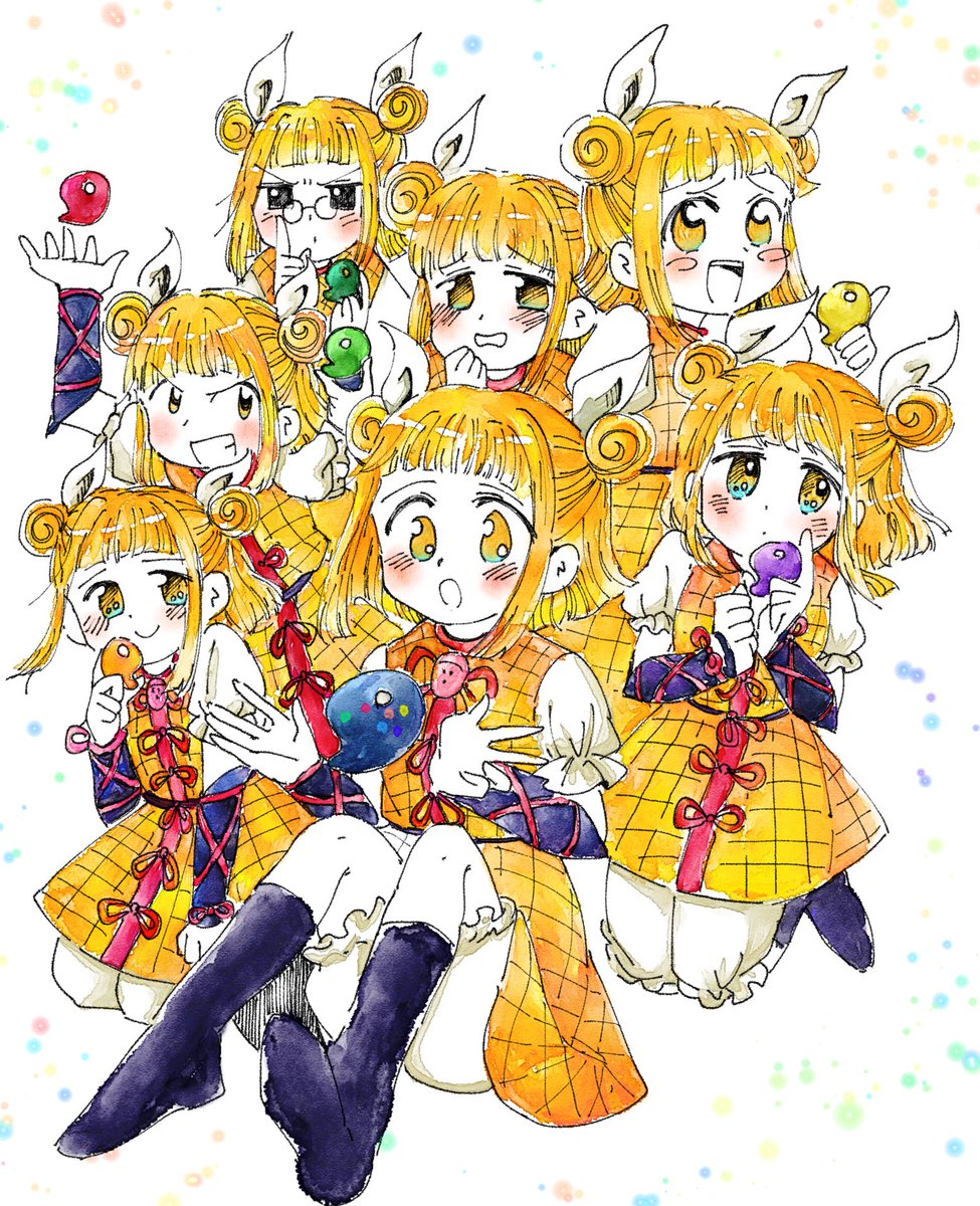 杖刀偶磨弓 「七人の磨弓ちゃん 」|鱗士のイラスト