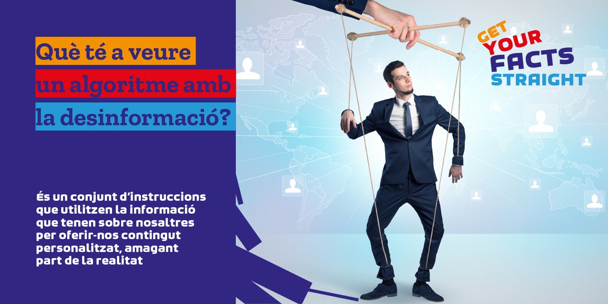 colectic_coop's tweet photo. 🤨Que s'amaga darrere d'un algoritme que "personalitza" la nostra experiència quan fem servir les xarxes socials❓ Quina intenció hi ha al darrere❓

#GetYourFactsStraight #AllDigitalWeek #EUMediaLiteracyWeek #LesCosesClares https://t.co/I8Xt29OZ6k