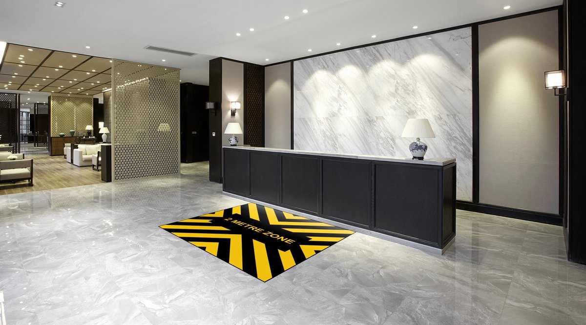 underfootdesign's tweet photo. We've been working hard, answering requests with some great design ideas for your hygiene and physical distancing mats. If you are planning your re-opening strategy, contact us for some guidance #COVIDー19 #SocialDistancing #safety https://t.co/RvuaavBbzP