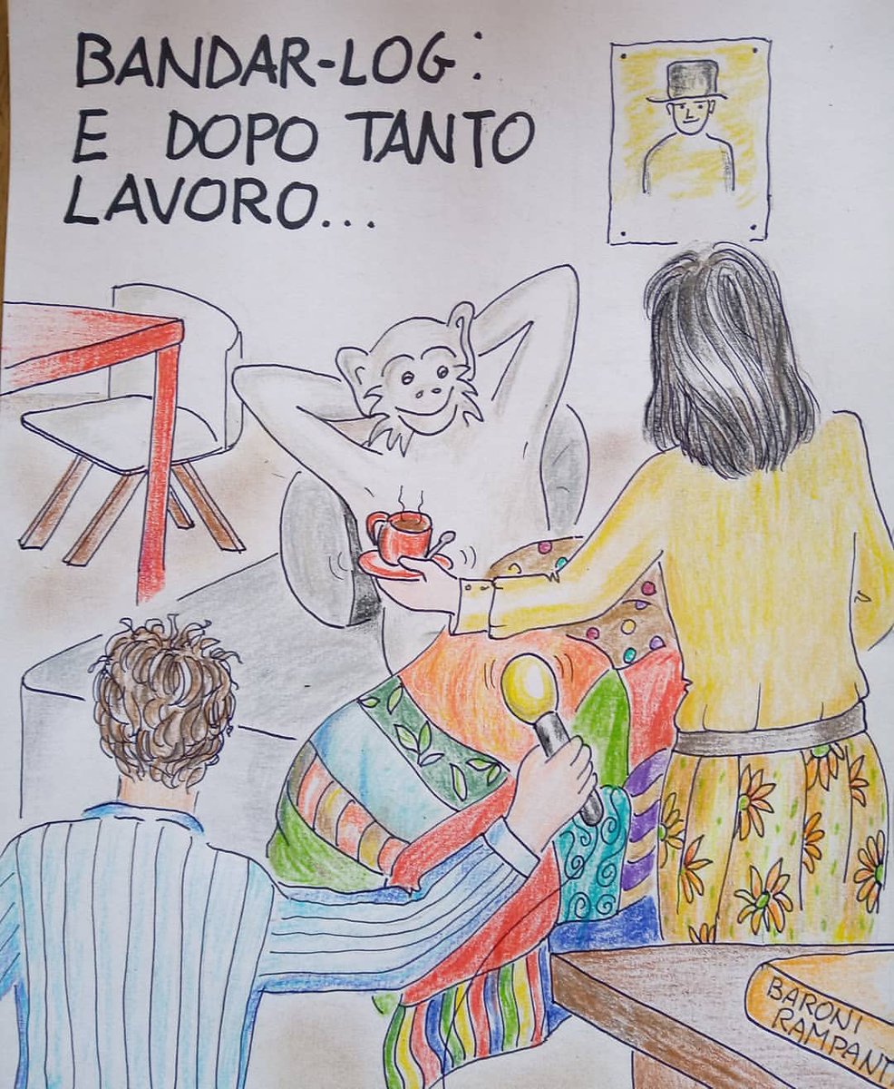 ANTONELLA79TA's tweet photo. E con l'apparizione del nostro #LinoGuanciale su non poteva mancare anche il nostro #BandarLog disegnato dall'amica @PaseroRosanna.
Ci mancate tantissimo #BaroniRampanti 😍 https://t.co/sa2wRI2vmu