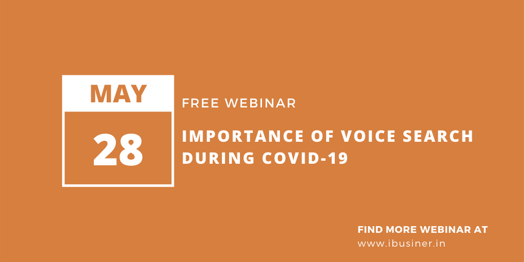 Ibusiner's tweet photo. importance of voice search during COVID-19

join now https://t.co/CCj9kA43uX

#webinar #freewebinar #voicesearch #voicesearchoptimization #localsearch #voicesearchstrategy https://t.co/KPhJzsnZ0c