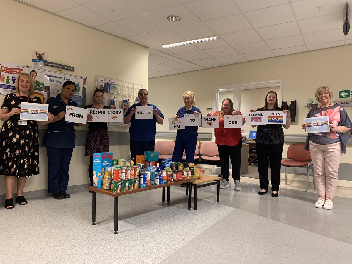 RuthBaron16's tweet photo. The department of respiratory medicine at the @MFT_MRI wanted to thank our community for all their support over the past few weeks... so we donated to one of the local food banks 🌈 
😊 T H A N K Y O U 😊
@MFTnhs @MFT_MRI @suesandham76 @elvinavictor @e_el_Brad @jackiemshepp https://t.co/UPUVaUNq10