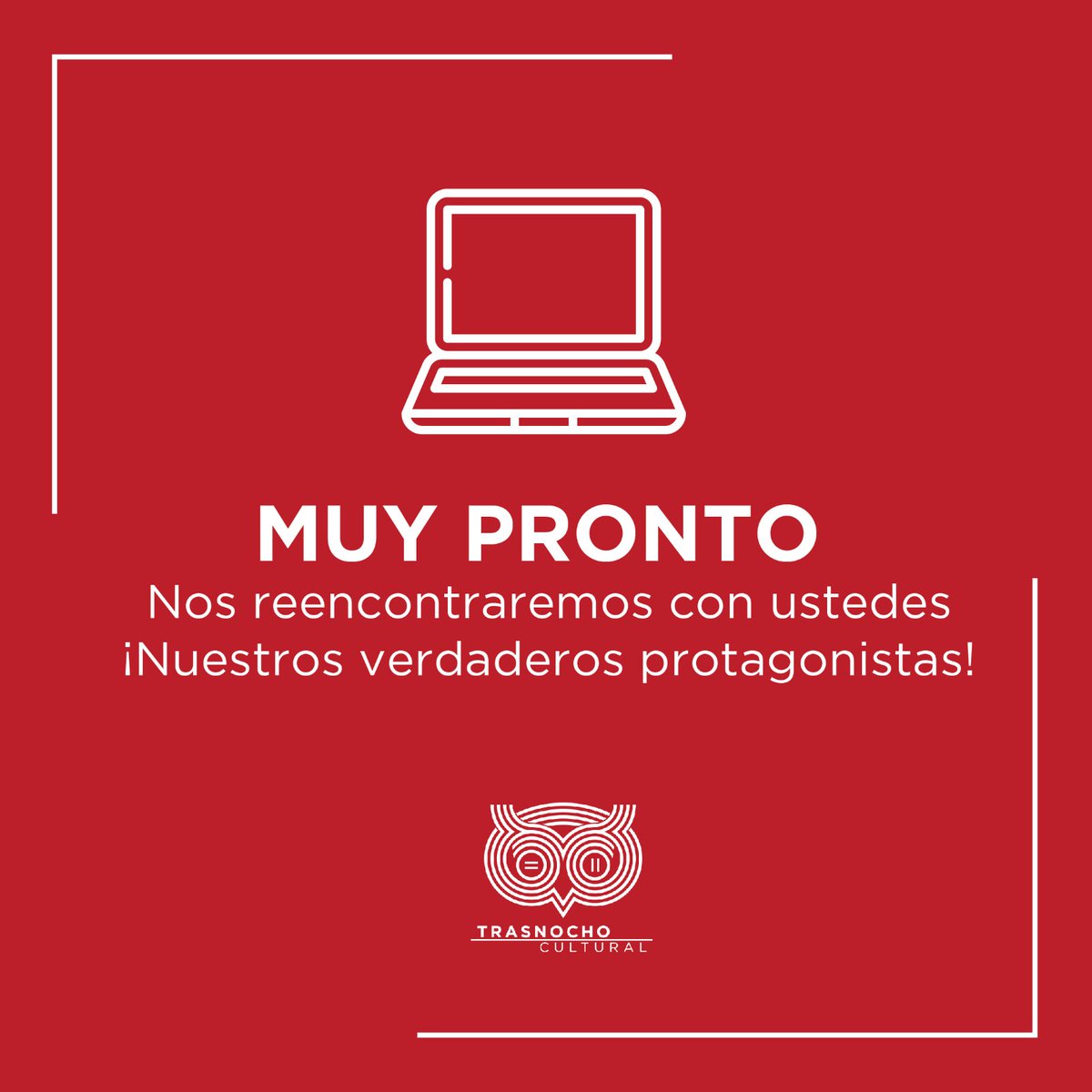 ¡Usted sigue siendo el protagonista!
-
Nos mantenemos atentos, buscando esa cercanía, creando nuevas maneras de encontrarnos, reuniéndonos y planificando, para que usted no pierda ese lugar de encuentro con la cultura.
-
Solveig Hoogesteijn. Directora Trasnocho Cultural.