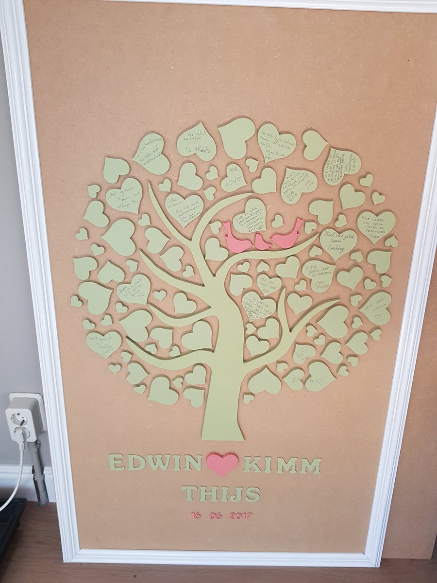 kimm_moekotte's tweet photo. More wedding memories. This was so much work but I loved making this🥰
#weddingtree #writing #diy #decorations https://t.co/EGGkkMKGHm