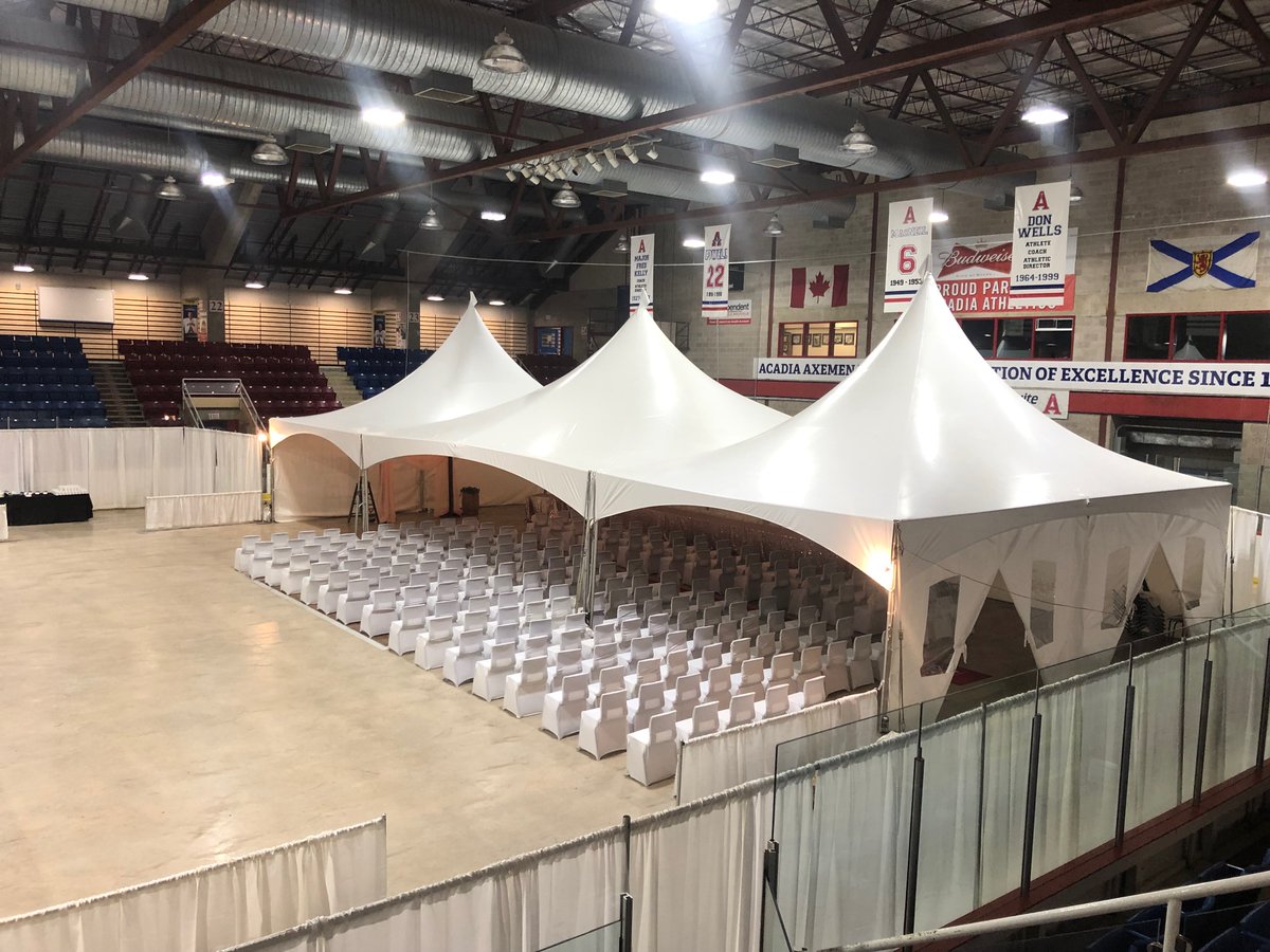 Destination_ACA's tweet image. WEDDING FLASHBACK @AcadiaU Arena! Last summer, the McCain Arena was beautifully transitioned into an amazing wedding venue! Ceremony, reception, carnival game area, and lots of space to dance! @theknot @VisitNovaScotia @nsbackyard @TheNSValley @avccommerce @WeddingWire