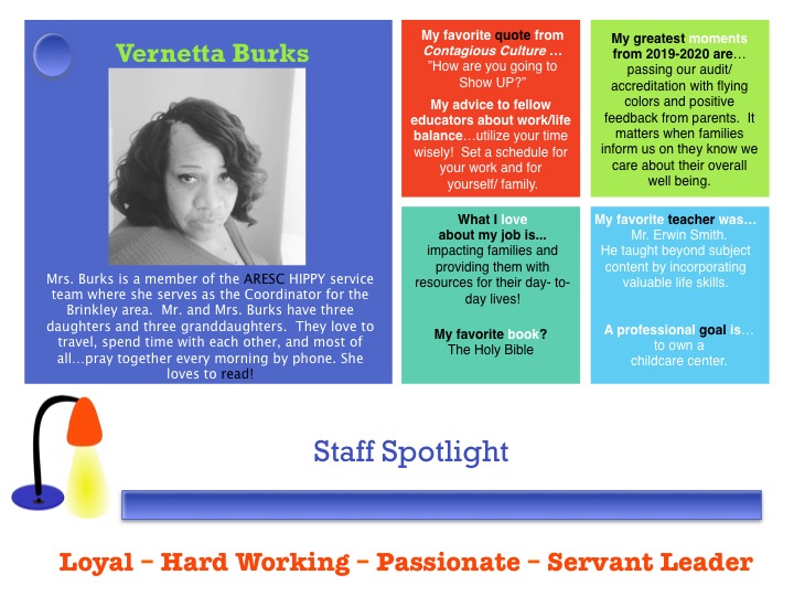 ARKRIVERESC's tweet image. Happy Teacher and Staff Appreciation Week!  ARESC would like to put the spotlight on a HIPPY Coordinator from Eastern AR!  Thank you for your passion and servant leadership. Enjoy your day and know you are appreciated!