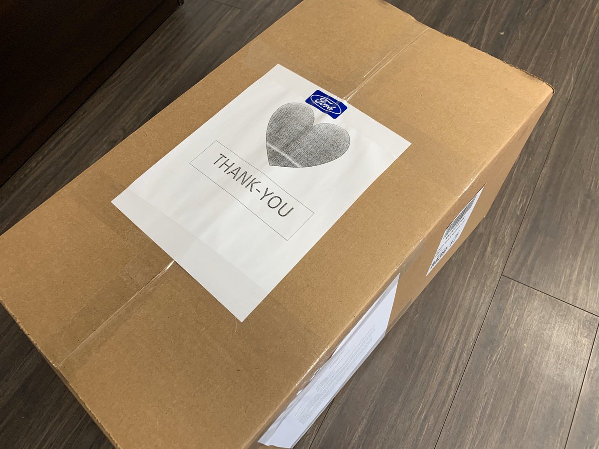 First shipment of Ford-manufactured faceshields have arrived!  We’ll be presenting them to the #Yarmouth Regional Hospital today at 2:00pm to help protect our frontline healthcare workers. <a href="/FordCanada/">Ford Canada</a> #COVID19