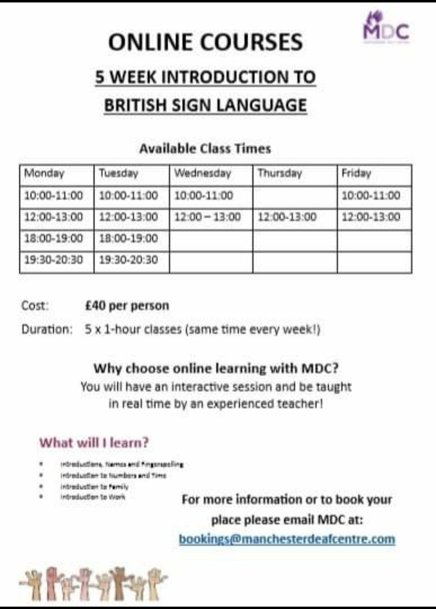 DeafCentre's tweet photo. Its Deaf Awareness week! There is not better time to start learning! #BSL#MDC#Awareness#MDC https://t.co/fIMbaYuGQU