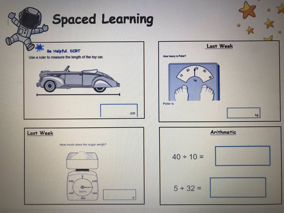 A super resource created by KS1 to help our children remember! Spaced learning is enjoyed by all children as it’s time for THEM to show US their knowledge and be proud of what they have achieved! #togetherwelearn #CPDatHome