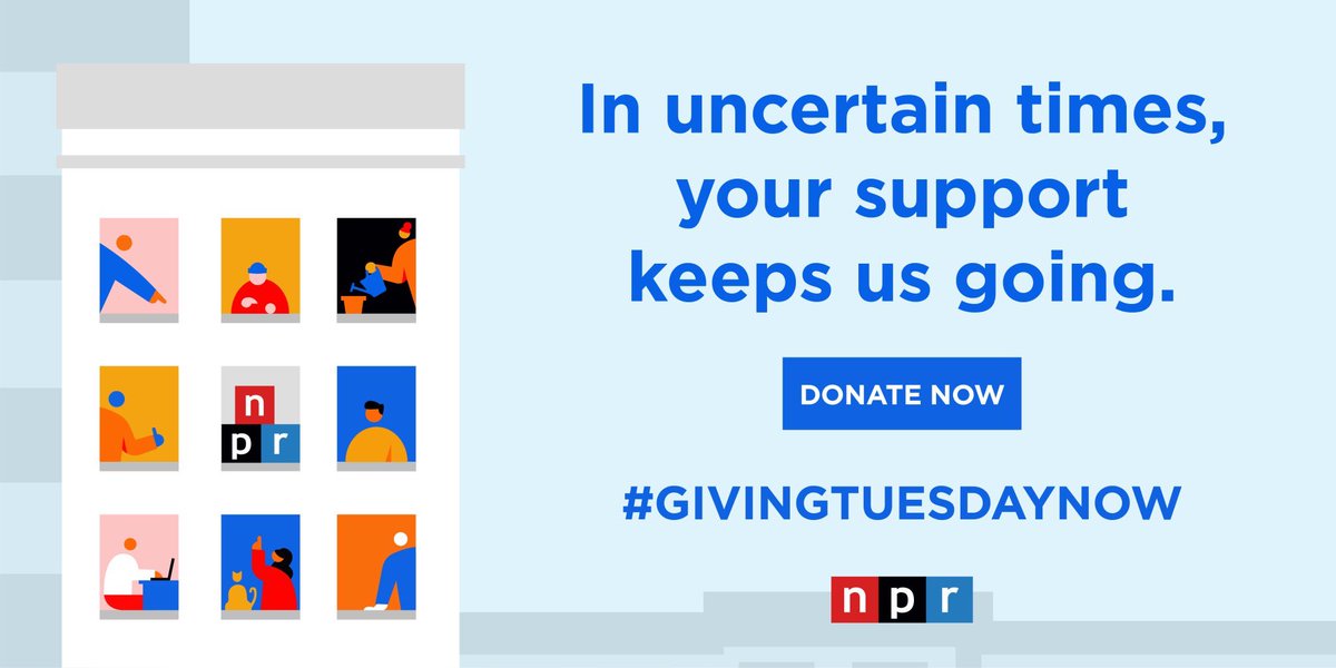 Delivering rigorous, fact-based, and context-rich journalism to our audiences across the nation, has never been more important. Support trustworthy reporting by donating to your local NPR station. #GivingTuesdayNow npr.org/donations/supp…