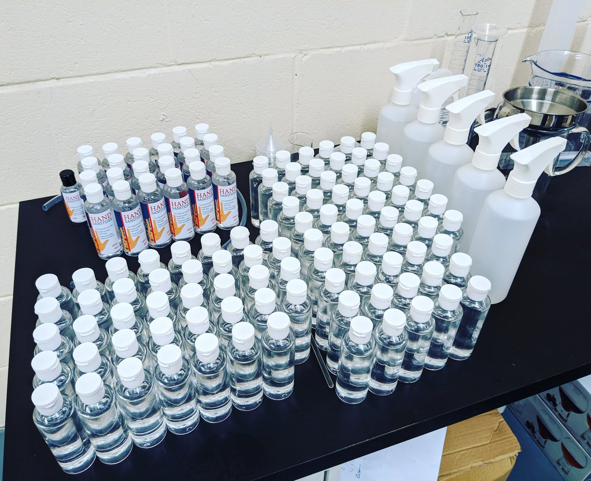 WLDistillery's tweet photo. Been a busy few weeks since we swapped producing #Gin to making #handsanitizer for #emergencyworkers and #charities https://t.co/JuwSIPYUfH