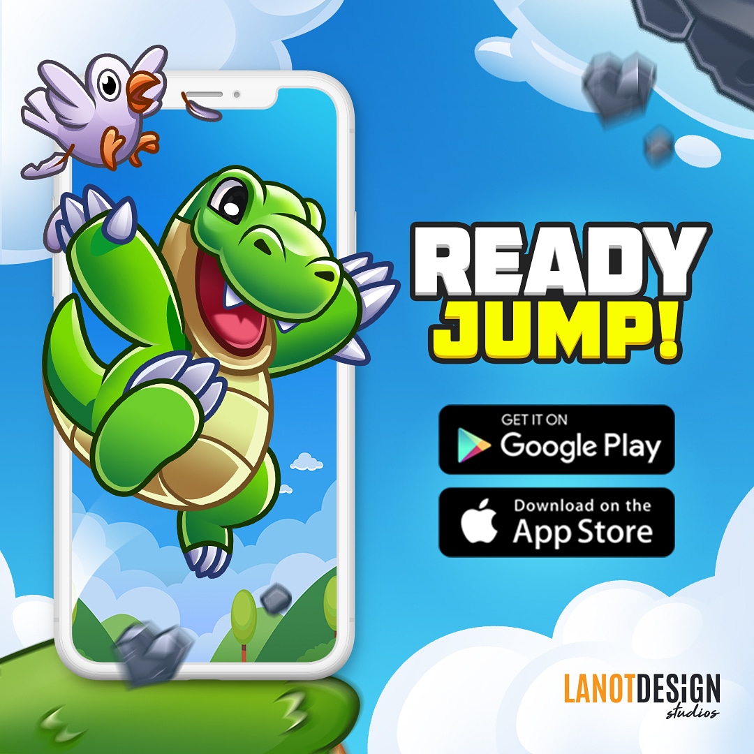 hplgamedesign_'s tweet photo. Here we go! Ready jump is a platform game that lets the player enjoy it in a very amusing way with its colorful graphics and easy mechanics!
Check their website @ https://t.co/o0rtGrSzwH and facebook page @ https://t.co/7NIjlPxvZ9
#LanotDesign #ReadyJump #Metawe #GameArt https://t.co/u6Pkq7jSMo