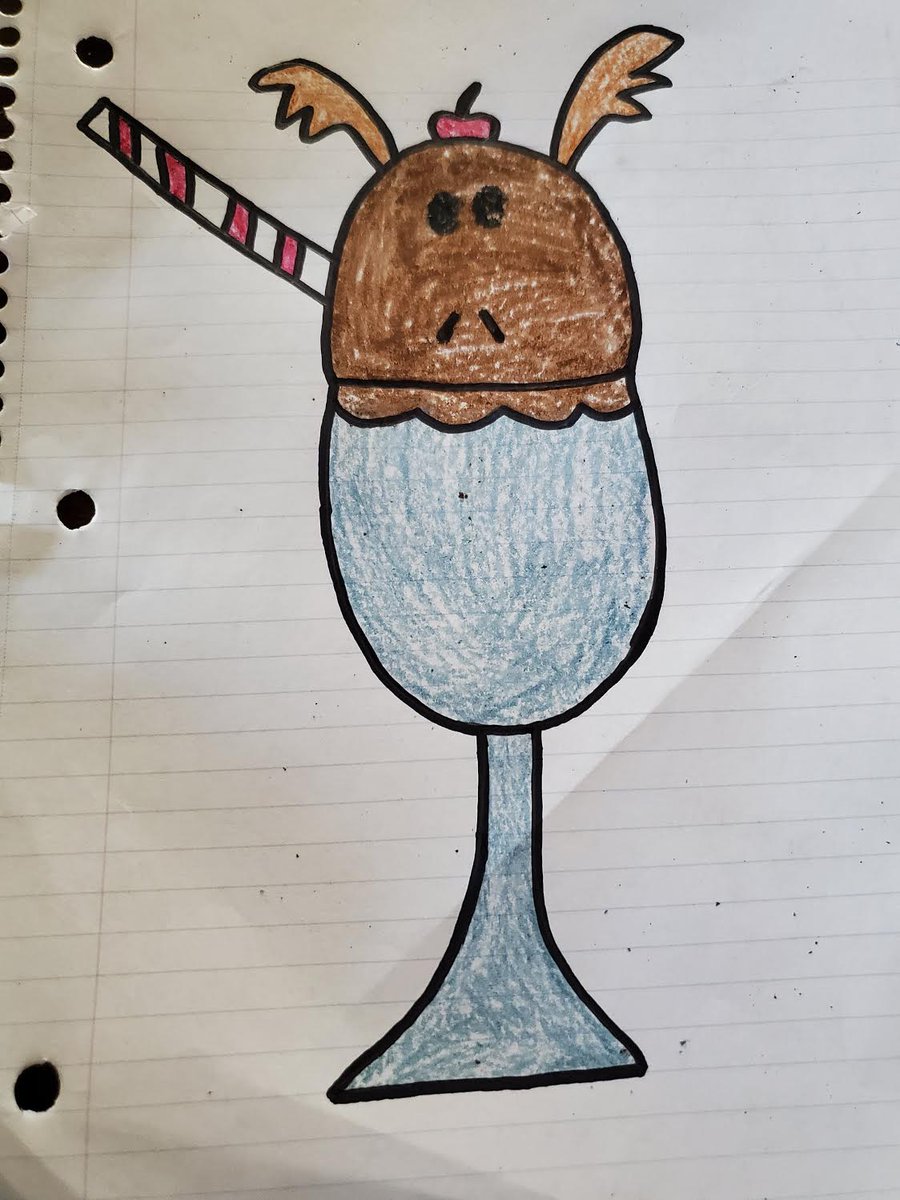 MrsBartuneksAr1's tweet photo. #mrsbartuneksartroom Art Feature Of The Day! @haverstrawelem 4th Grader's favorite animal is a Moose, so he decided to incorporate that idea into his ice cream assignment, how creative! Moose Tracks anyone? #HEShasART #nrcsdchat #nrnt1920 #nrcsd #weR1NR #artmatters #NRpride https://t.co/PwsKCuITTn