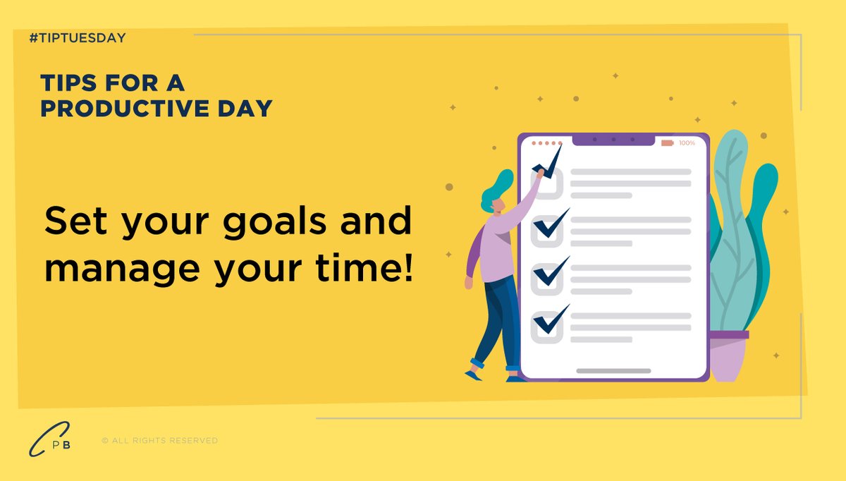 priyankaabb's tweet photo. Goal setting and time management are important factors for staying productive. So make sure you get up early, plan your day in advance and stick to the schedule to stay productive during these uncertain times.
#Productivetips #stayhome #staysafe #stayproductive #TuesdayTip https://t.co/khUbDyJYGB