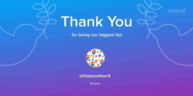 vweston8's tweet photo. Our biggest fans this week: OaktreeYear5. Thank you! via https://t.co/x1GgjOnbeK https://t.co/Mv6kjTRf9u