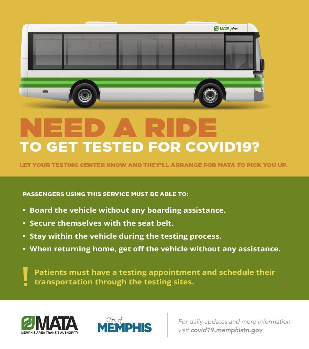 If you need transportation to get tested, there is a way.