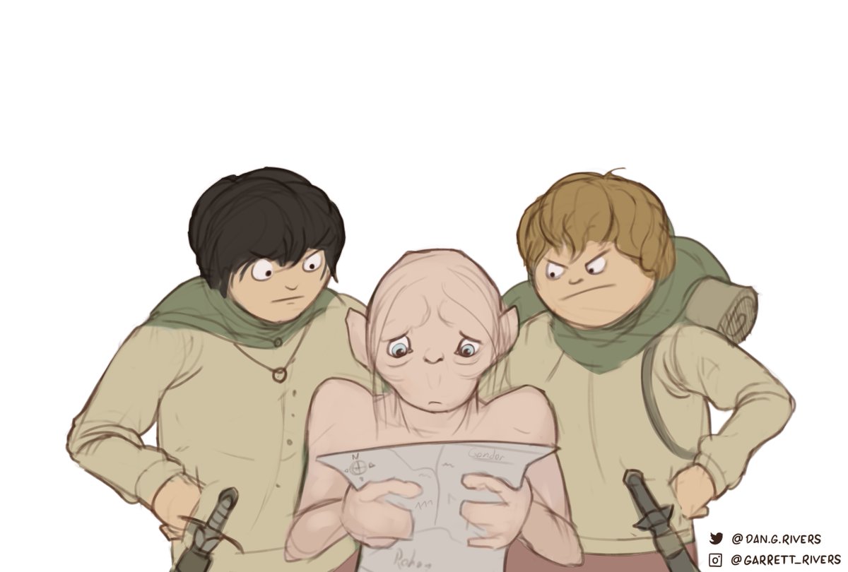 Dan_G_Rivers's tweet photo. What if Gollum was a really lousy guide?

#fantasy #art #fantasyart #lotr #LordOfTheRings #gollum #frodo #sam #comic #funny https://t.co/COSPZfXqGP