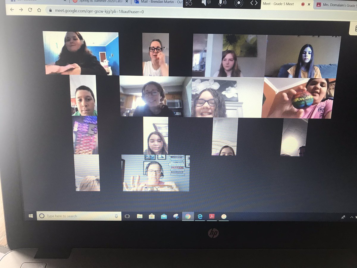 Google Meet with our Grade 5 students. So good to see them!
