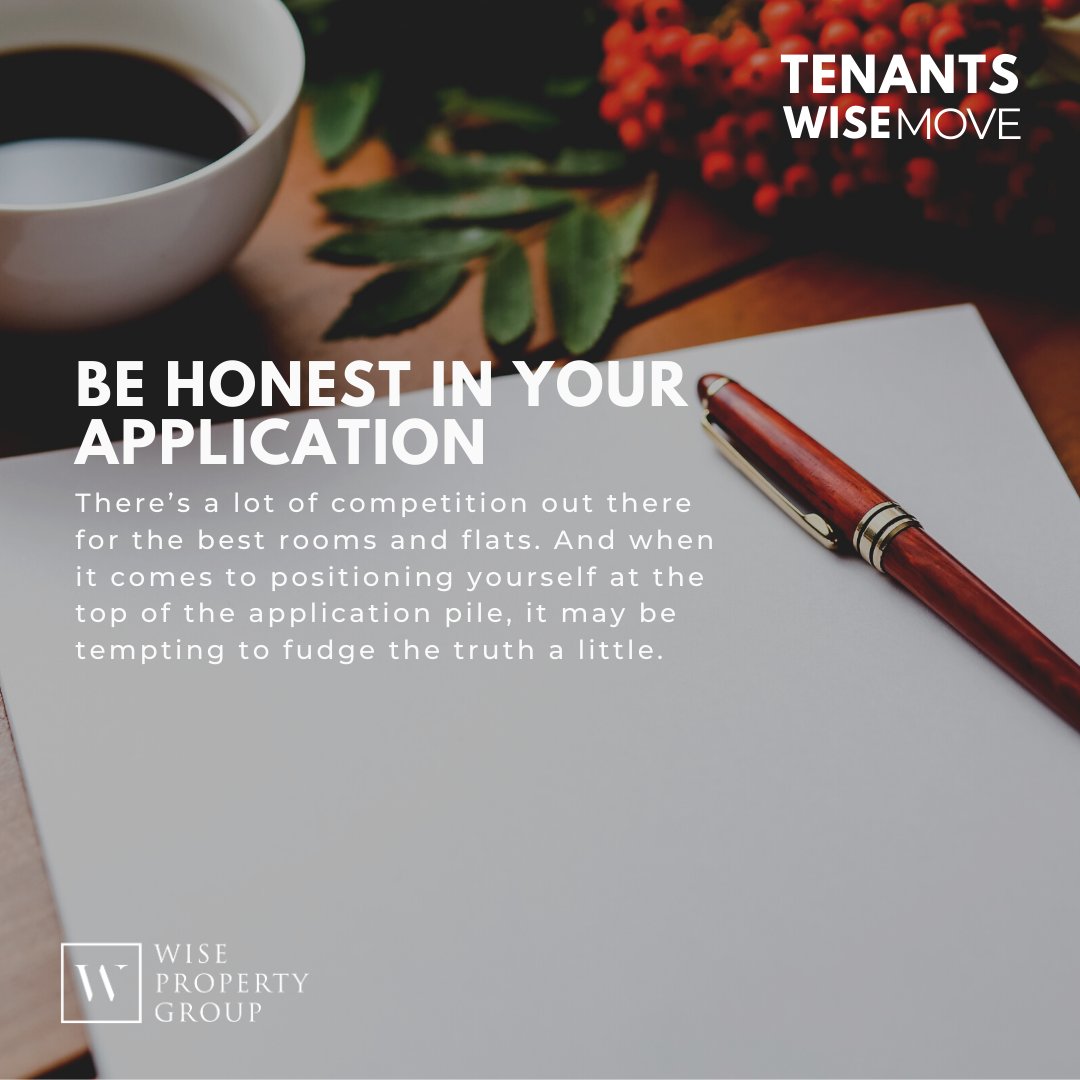 We know that finding a place is quite a challenge, but sticking to the truth about yourself will always be the best option for you and your potential landlord.

#WISEMove #WISEProperty #Tips #investmentproperty #worcester #tenant #worcestershire #ukproperty #worcestershirehour
