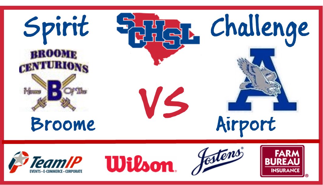 SCHSL's tweet photo. Let’s start Day 2 of the second round of the #SCHSLSpiritChallenge.  We begin with  @GOCENTURIONSGO vs @AirportHS.  Vote in the Tweet below. #MyReasonWhy https://t.co/PGfwOjkMdk