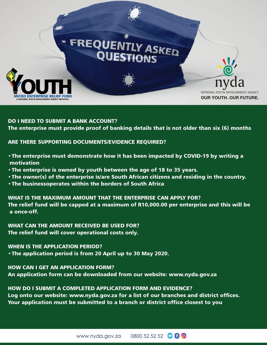 Youth Micro Enterprise Relief Fund Frequently Asked Questions:

#day40oflockdown #ChooseDay #lockdown