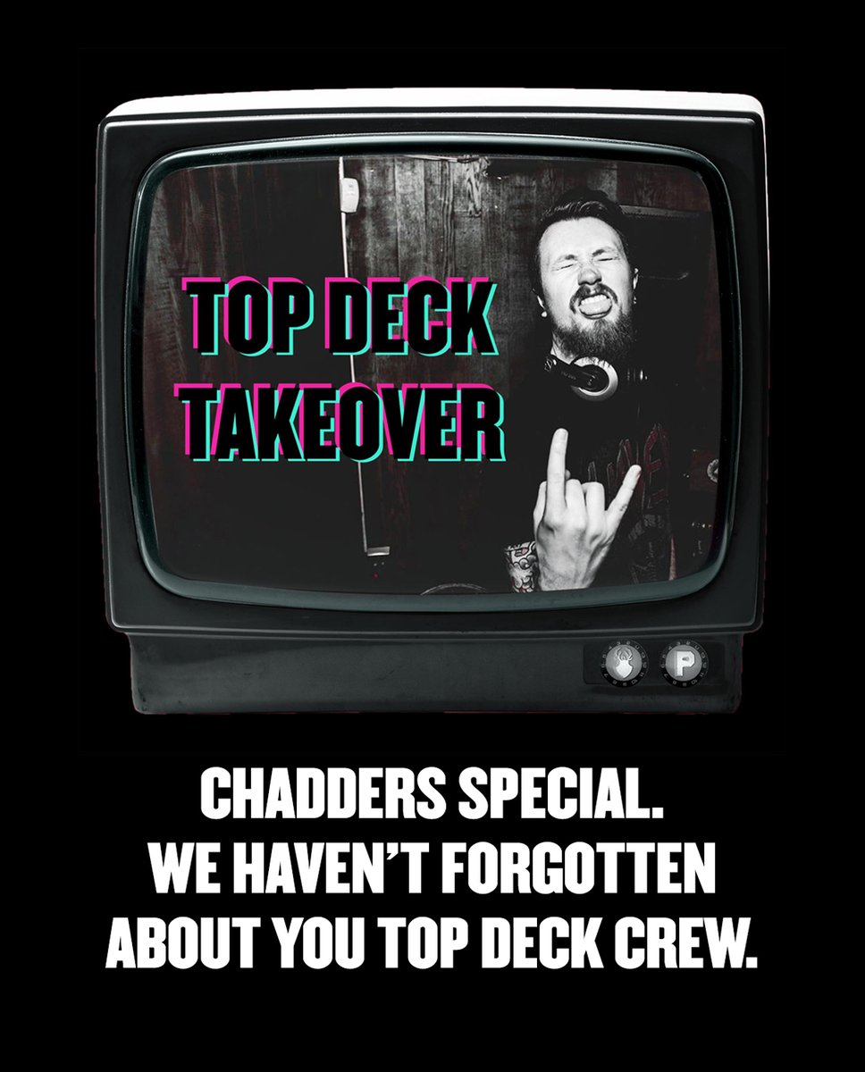 PressureBristol's tweet photo. TOP DECK CREW. THIS ONE'S FOR YOU.

GET YOUR MOSHIN BOOTS ON AND GET READY FOR THE PIT COS CHADDERS IS HERE.

👉 https://t.co/Xn1KGL93So 👈
👉 Thursday 8pm 👈

DON'T FORGET THE QUIZ. DO YOUR HOMEWORK U SHLAAAGS. https://t.co/IzOAMvCF0s