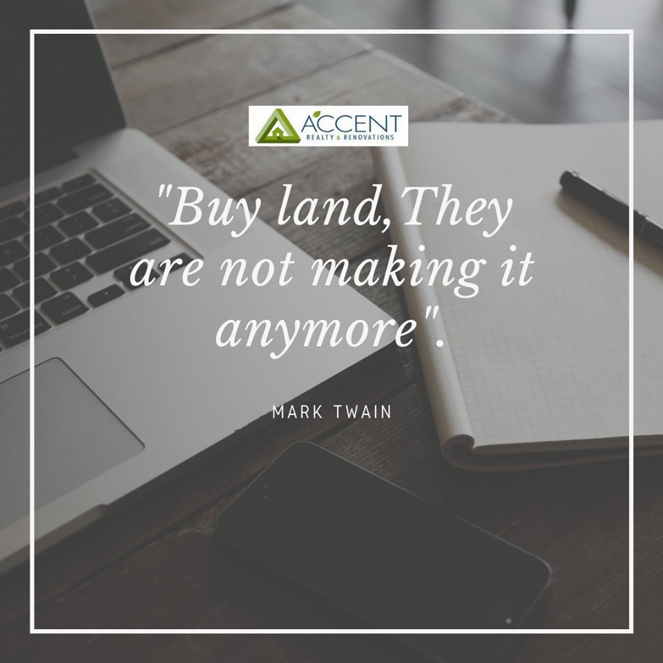 Buy Land, They are not making it anymore - Mark Twain
.
.
#accentrr #home #ownhome #homeselling #homebuying #newhome #denver #colorado #homeforsale #realestate #realestatenews #quotes