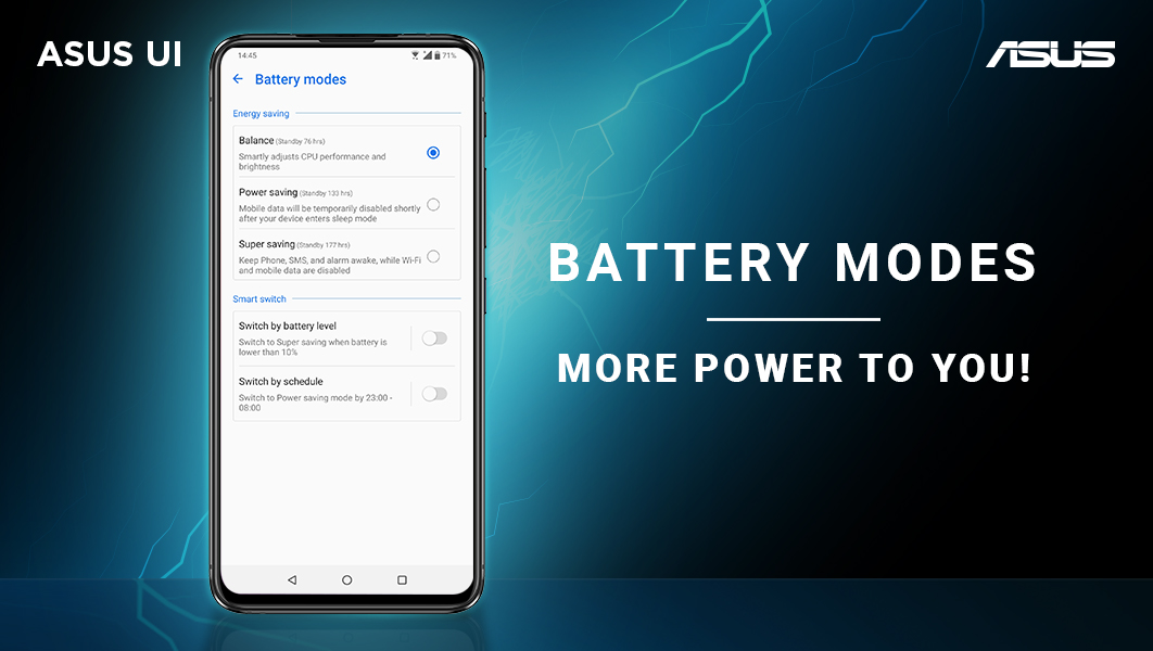ASUSIndia's tweet photo. Asus smartphones come with exceptional battery life out of the box, and for all you multitaskers who wish for more power, the ASUS UI has got you covered. Navigate to Settings > Battery > PowerMaster > Battery modes and explore the options to boost your battery life. #BeATechGuru https://t.co/mAHdF7R1ZW