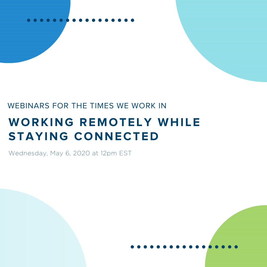 COVID-19 has rapidly accelerated remote working practices, procedures and policies. Join us tomorrow at noon w <a href="/microsoftcanada/">Microsoft Canada</a> to learn how you can thrive within a remote work culture creating stronger teams, greater productivity and better culture. register.gotowebinar.com/register/22750…