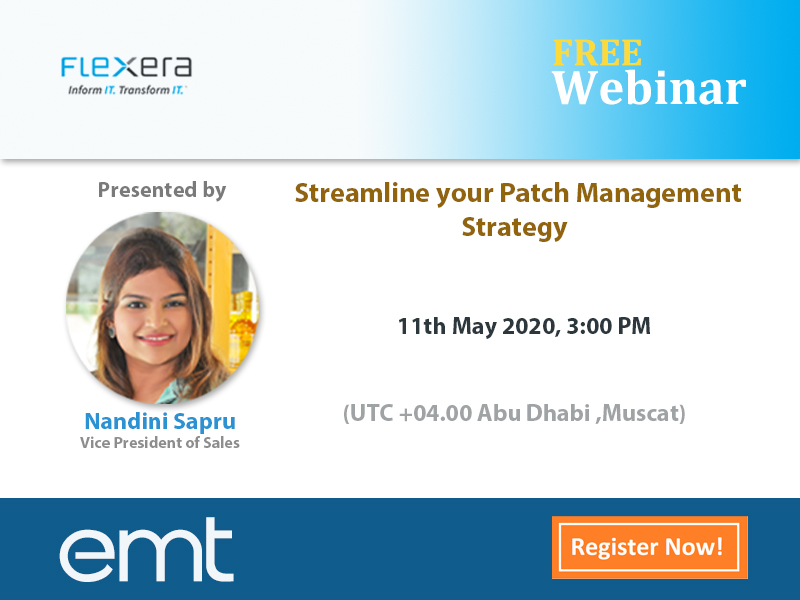 EMTMEA's tweet photo. Make Work From Home More Interesting!
Join our FREE Webinar on Flexera, Register to click here https://t.co/X2RmteRbyi
#emtDistribution #Flexera #PatchManagement #SVM #SoftwareUpdater #SoftwareLicenseOptimization #SAM #CyberSecurity
@flexera @EMTMEA https://t.co/1FcRGyAABh