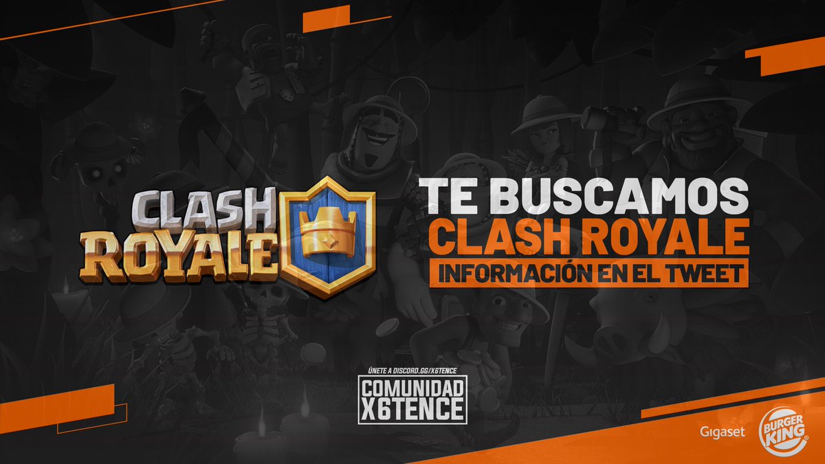📢¡TE ESTAMOS BUSCAMOS! 👽⭐️

🔸️¿Te gustaría formar parte de la Comunidad <a href="/x6tence/">x6tence</a> para Clash Royale? Buscamos reforzar la plantilla de cara a la <a href="/GkrLeagues/">GKR Leagues</a>

🔸BUSCAMOS:
🗣️Assistant Coach
🎮Jugadores

▶️MD a @Jackmalcr 

@BurgerKingGames 🍔
#Gigaset 📱
<a href="/x6tence/">x6tence</a> 👽