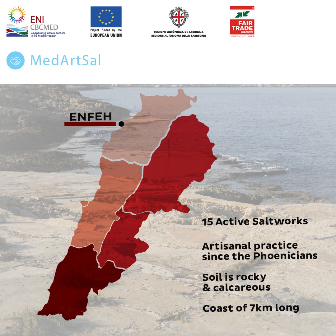 FairTradeLeb's tweet photo. #Enfeh, a coastal village in the North of #Lebanon, has a long history in producing & exporting Lebanese salt to the world. Reviving this profitable activity with #MedArtSAL's project!
@ENICBCMed @IUCN_Med @medsea_f @ConsorzioCUEIM @univcadiz @stesaida https://t.co/bVEPN98IXL